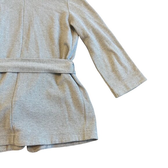 Banana Republic Cotton Blend Grey Open Front Cardigan Sweater Belted Size Medium - Picture 8 of 10